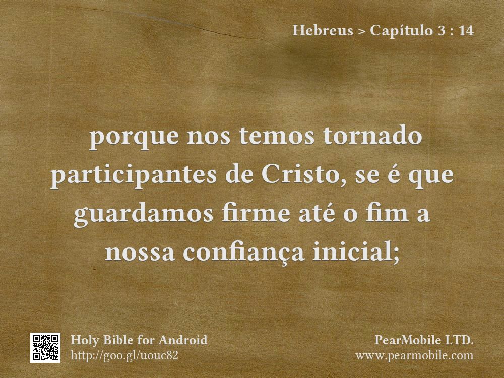 Hebreus, Capítulo 3:14